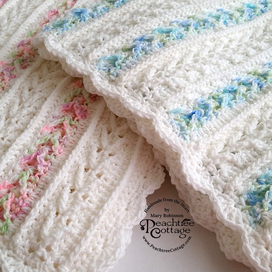 Crochet Pattern Avalon Baby Blanket Baby Afghan Babyghan Throw Blanket