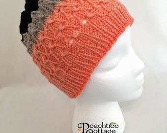 Hand Knit Hat, Lace Slouch Hat, Soft Knitted Hat, Cloche Hat, Slouchy Beanie, Knit Toque, Winter Hat, Lace Hat - Ready to Ship