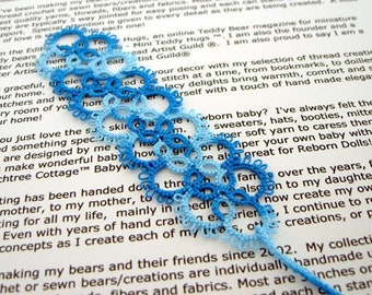 Twist Tatted Lace Bookmark - Tatted Bookmark - Your Color Choice - Made To Order