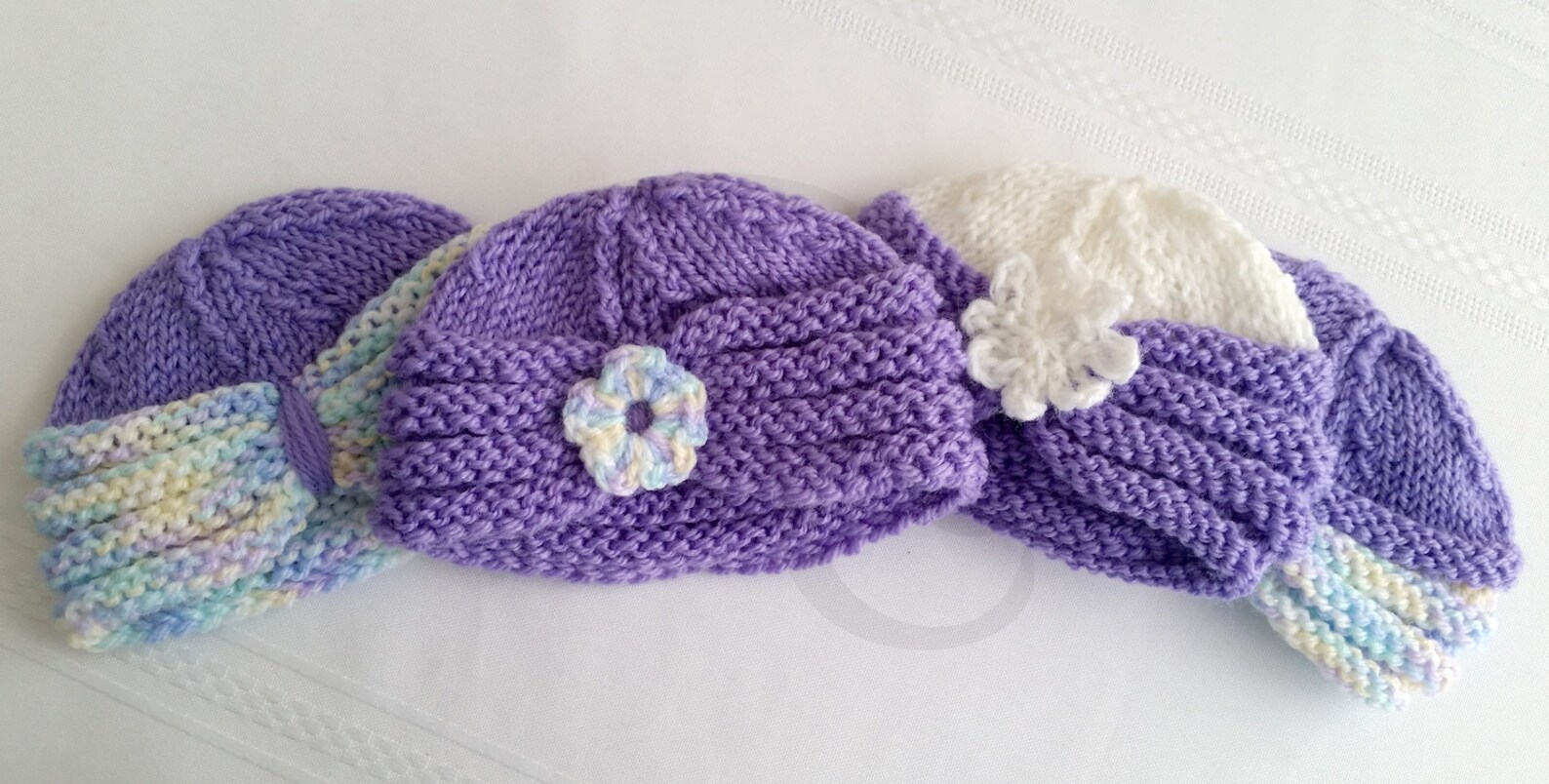 Knit Pattern Baby Hat Pattern Knitted Baby Turban Simple Etsy