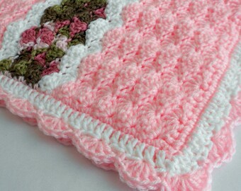 Crochet Pattern - Cameron Baby Afghan Babyghan - Throw Blanket or Lapghan Pattern - PDF Format