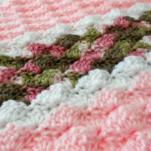 Crochet Pattern Cameron Baby Afghan Babyghan Throw Blanket or Lapghan Pattern PDF Format image 2