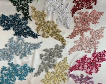 Hair Appliqué With Diamantés.Stoned Hairpiece.