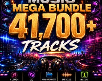 41,700+ MP3 Tracks Mega Bundle, DJ Music Collection, Music Library (instant download)