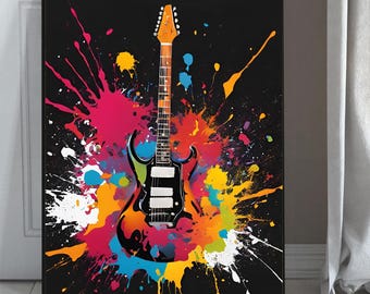 Art music  print Abstract dream guitar bass