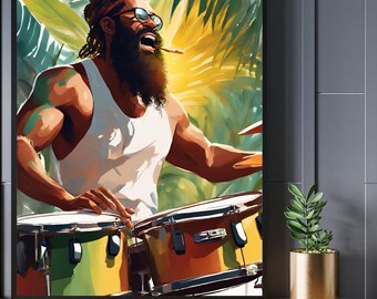 Art music  print Look at me crazy drums