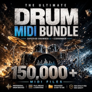 MEGAPACK 150 000 MIDI-grooves för EZDrummer 3 och Superior Drummer 2025 (Win/Mac)