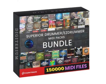 MEGA PACK 150,000 MIDI Grooves for EZDrummer 3 and Superior Drummer 2025 (Win/Mac)