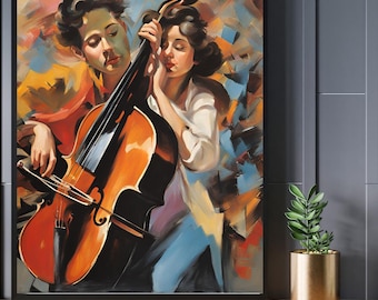 Art print Abstract Asian Color music masters