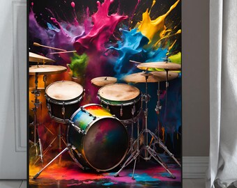 Art print Bright Drums Abstract Thought to Space
