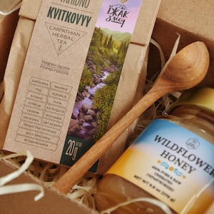 Wildflower Honey & Herbal Tea Gift Box (NET WT 9.8 oz)