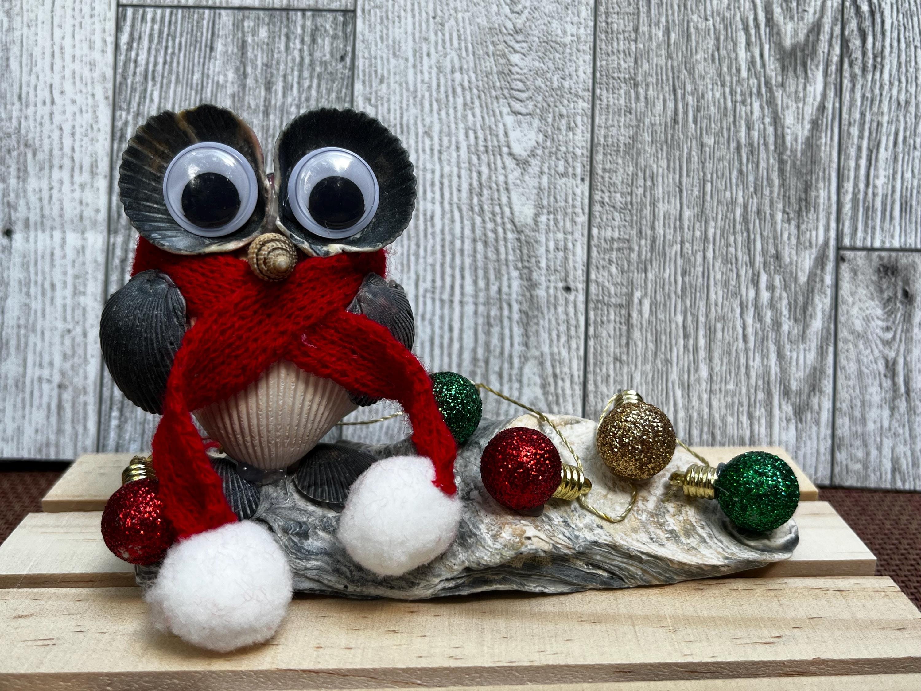 Christmas Sea Shell Owl