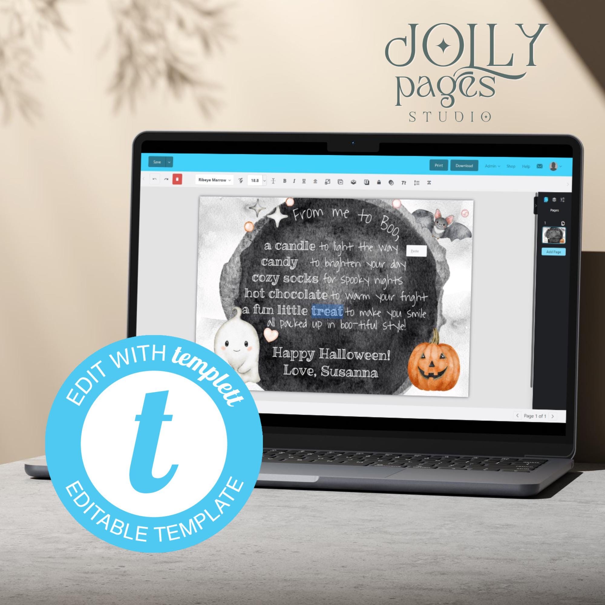 Boo Basket Tag Editable and Printable Template | Halloween Gift Basket ...