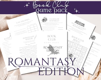 Paquete de juegos del Club de lectura Romantasy: Juegos de fiesta imprimibles (PDF de descarga instantánea)