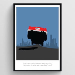 Ferris Bueller&#39;s Day Off movie print | Ferris Bueller&#39;s Day Off poster | Minimalist movie art poster |