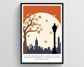When Harry Met Sally Movie Poster: Minimalist Wall Art Print