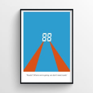 Filmaffisch för Tillbaka till framtiden: Minimalistisk väggkonst