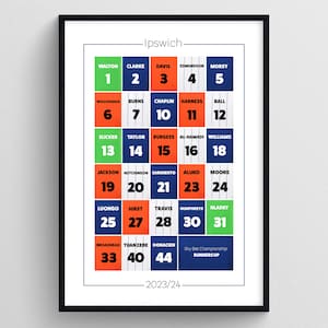 Ipswich Town Shirts Print 2023/24: Football League One Promotion