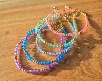 Pulsera de cuentas en colores variados, regalos para ella, pulseras para mujer, joyería de verano