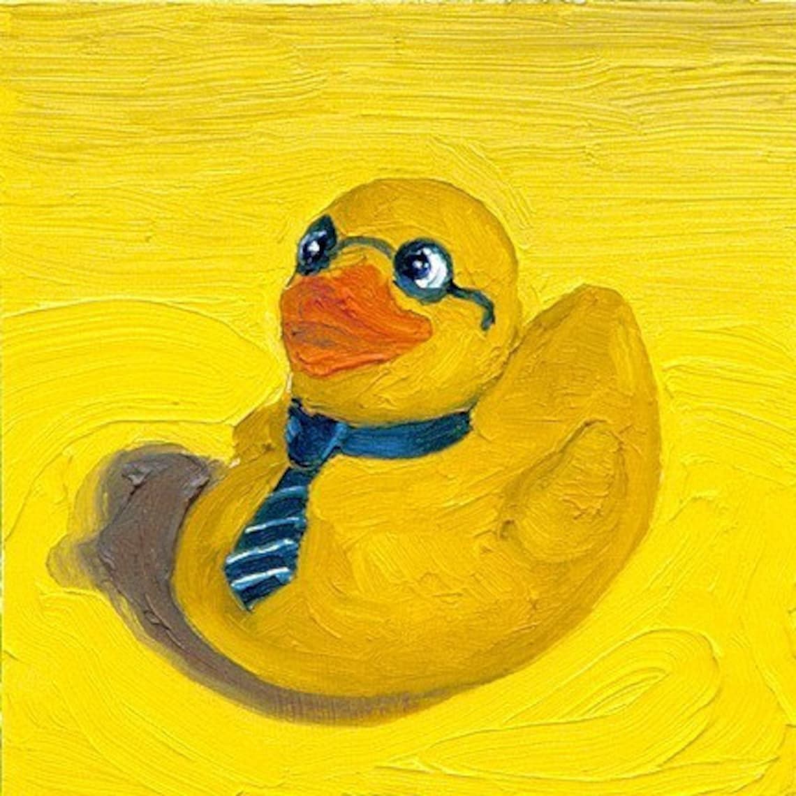 Rubber Ducky Painting Archival Print of oil painting super Etsy