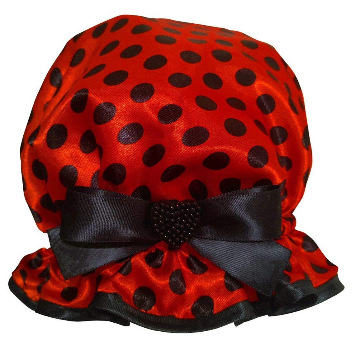 Ladies Pretty Shower Cap Love Bug Ladybug Design Etsy