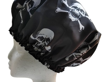 Dreadlocks or Mens  Shower Cap -  Skull and Crossbones