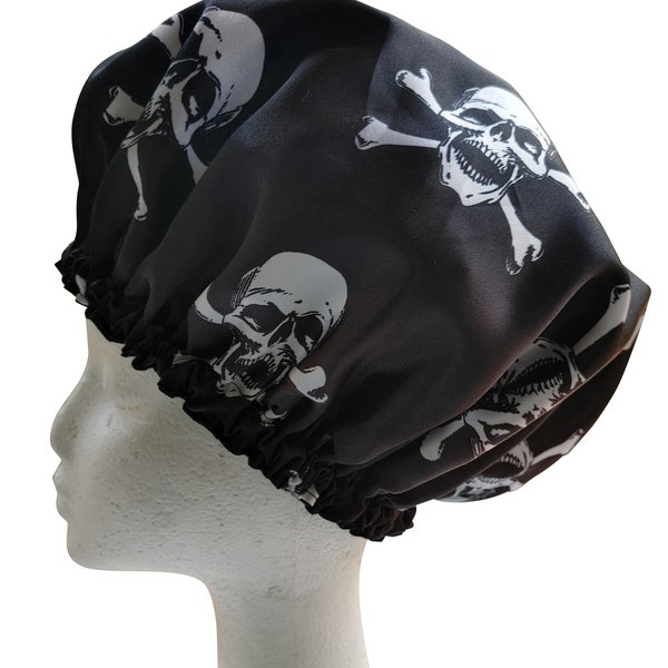 Dreadlocks or Mens  Shower Cap -  Skull and Crossbones