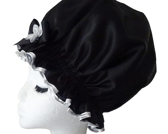 Ladies XL Shower Cap (Extra Long, Dreads or Extra Thick Hair)  - BLACK DIAMOND