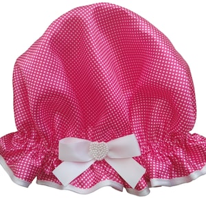 Cuffia da doccia a pois - Barbie Girl - Rosa con pois bianchi stile bouffant