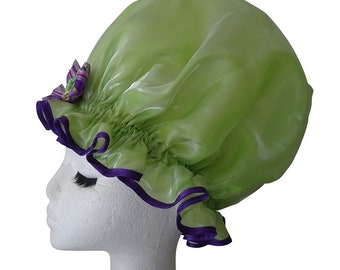 Ladies XL Shower Cap (Extra Long, Dreads or Extra Thick Hair) - LIME RHUMBA