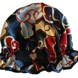 Vintage Style Retro Pattern Shower Cap, Generously Sized  Bouffant Style - Ruby Lou
