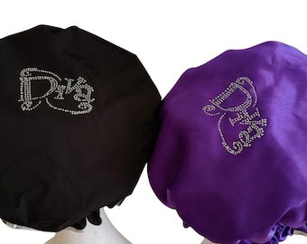 Glamour Diamante Shower Cap - DIVA  (Black or Purple )