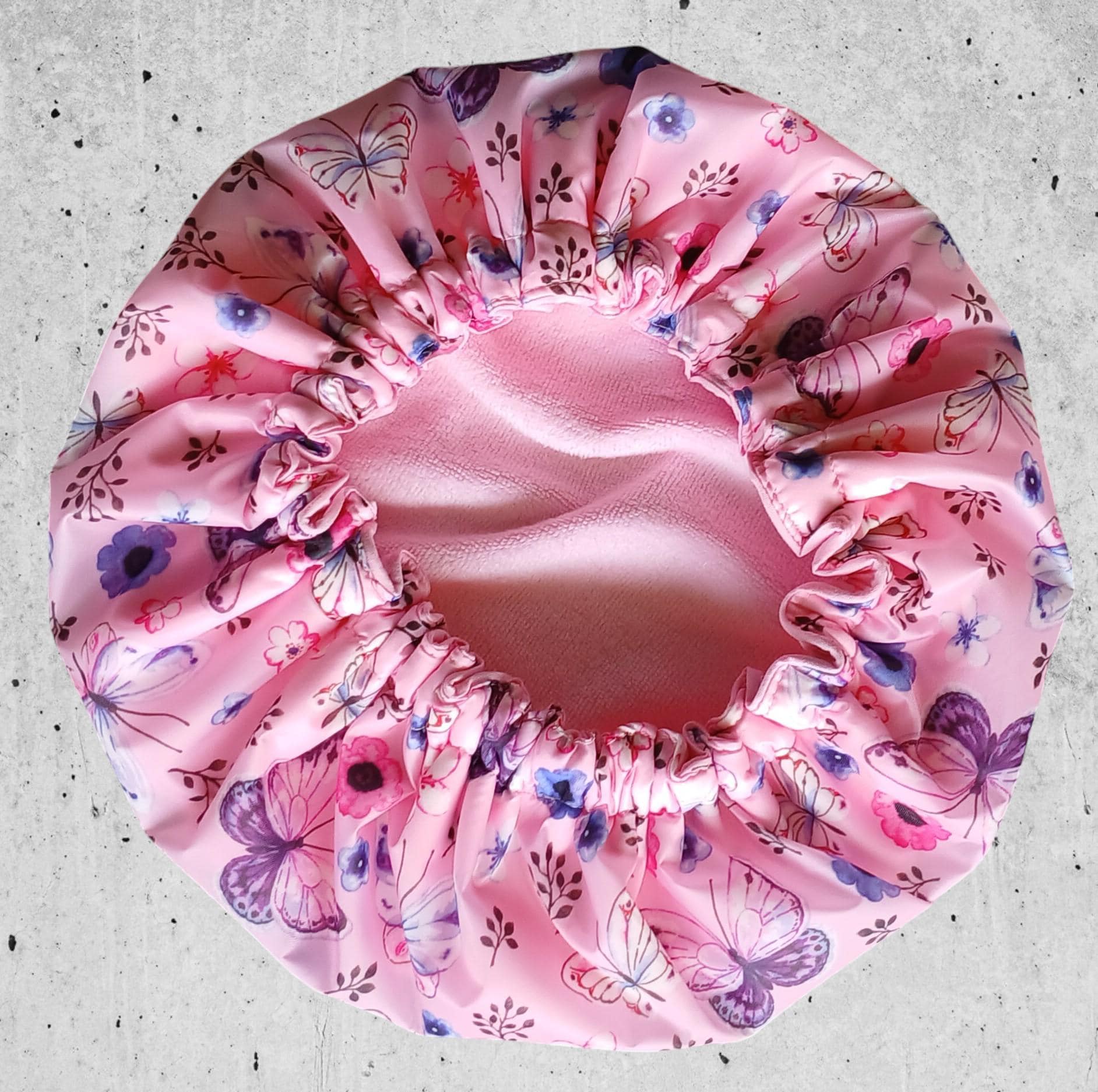 Zomac Duschhaube Aus Satin – Wiederverwendbar, Wasserdicht, Für Langes Haar (Rosa, Größe L)