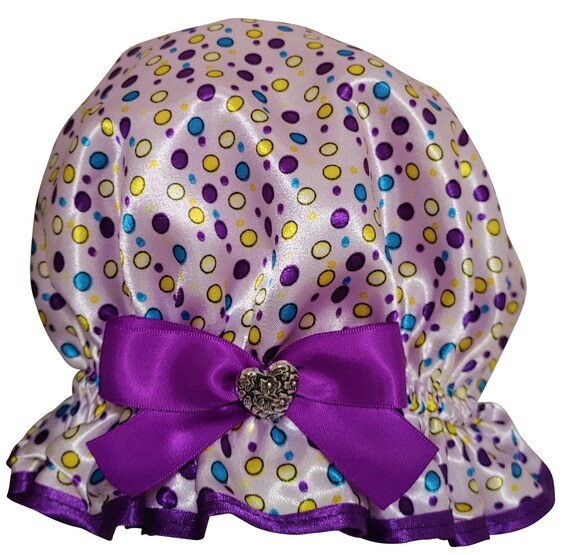 Ladies Shower Cap Purple Party Etsy