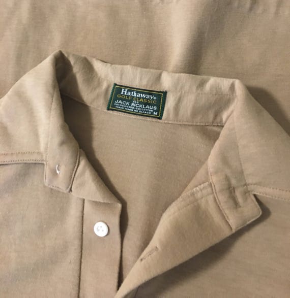 1970s Tan Golf Shirt by Hathaway Golf Classic for… - image 4