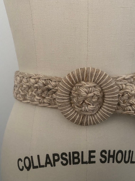 Vintage Woven Natural Macrame Adjustable Belt