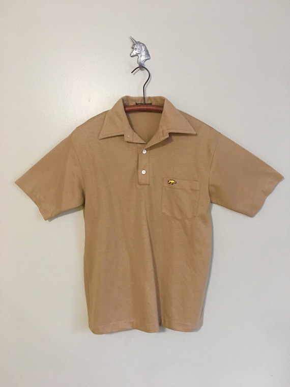 1970s Tan Golf Shirt by Hathaway Golf Classic for… - image 1