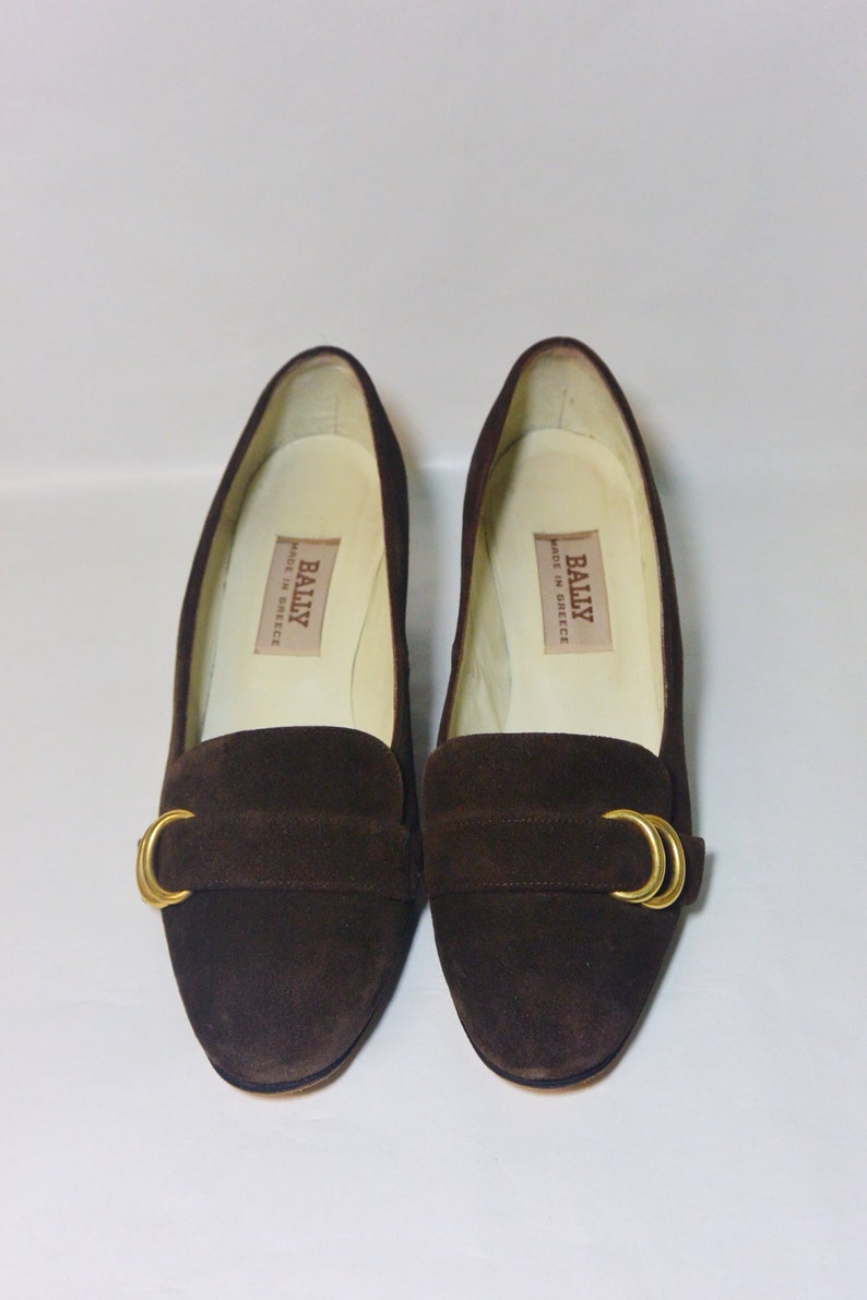 Vintage Bally Pumps Brown Suede Made in Greece Size 35 - Etsy