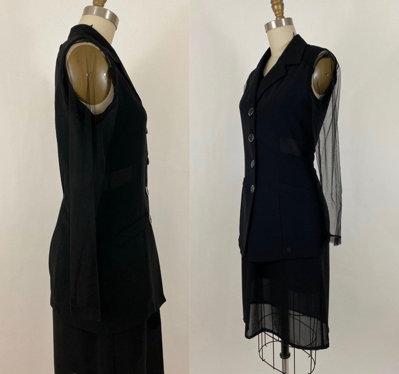 Vintage Illusion Dress with Jacket by Vivace Italy \u2022 Size 10 Medium