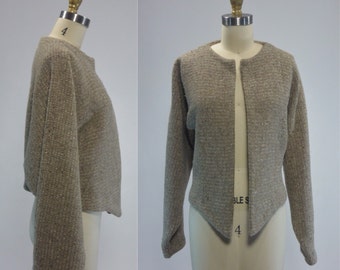 1980s Vintage Asymmetrical Crop Jacket Size Medium by PGE