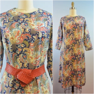 1960s Paisley Shift Dress by Johnny Appleseeds • Size Medium