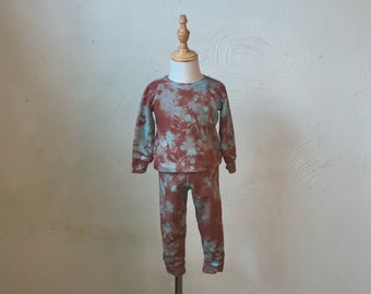 Unique 2T Organic Cotton & Hemp Kids' Sweatsuit: Eco-Friendly and One-of-a-Kind, hand made and dyed