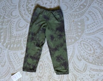 Unique Hand-Dyed Kids' Organic Cotton & Hemp Pants – Eco-Friendly Fashion Size 4/5