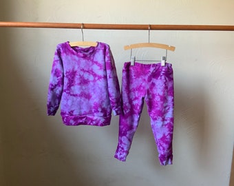 Unique Organic Cotton & Hemp Kids' Sweatsuit: Size 4/5 Eco-Friendly and One-of-a-Kind, hand made and dyed