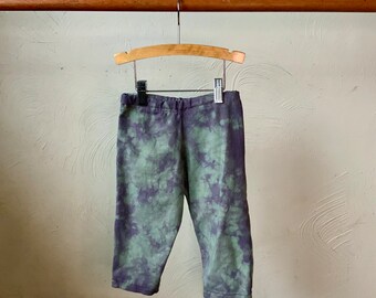 Unique Hand-Dyed Kids' Organic Cotton & Hemp Pants – Eco-Friendly Fashion Size 2T one of a kind