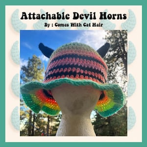 Attachable Devil Horns PDF Pattern | Devil Horns | Spooky Accessories | Halloween Costume | Devil Costume