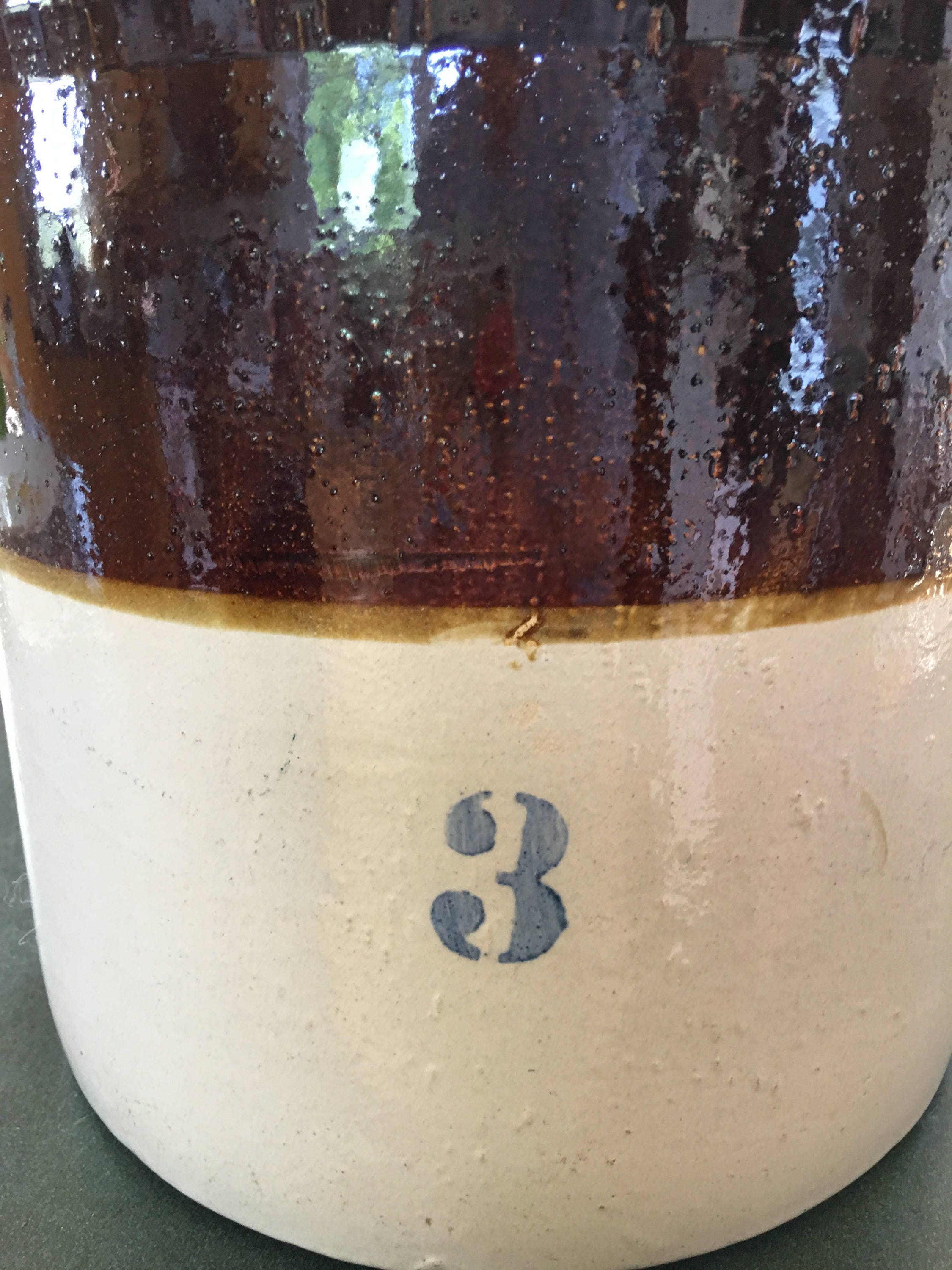 Antique Turn of the Century 3 Gallon Salt Glazed Pottery ...