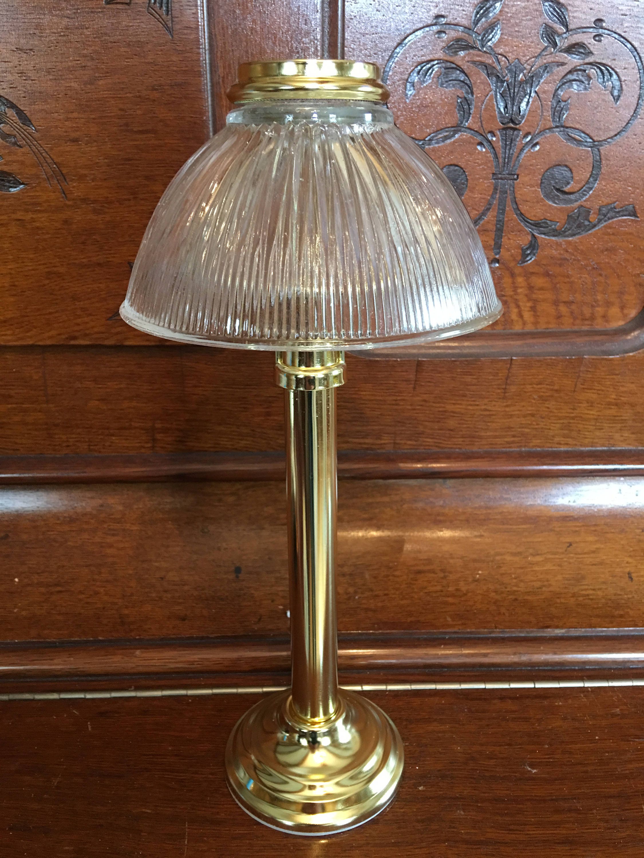 1980 Vintage Partylite Brass And Glass Globe Standing Lamp Candle