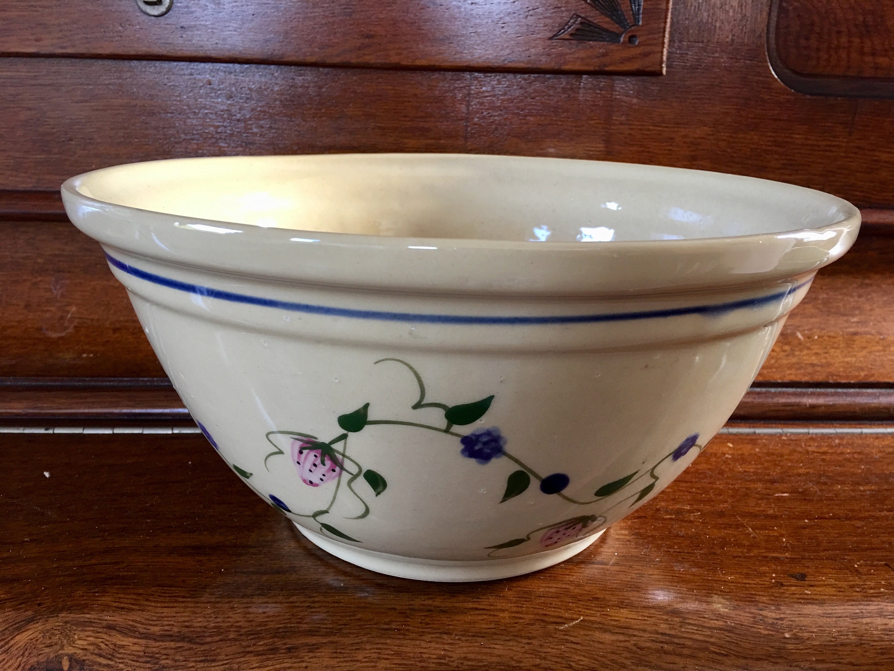 Vintage Roseville Ohio Alpine Pottery 1999 Ceramic Mixing Bowl Etsy