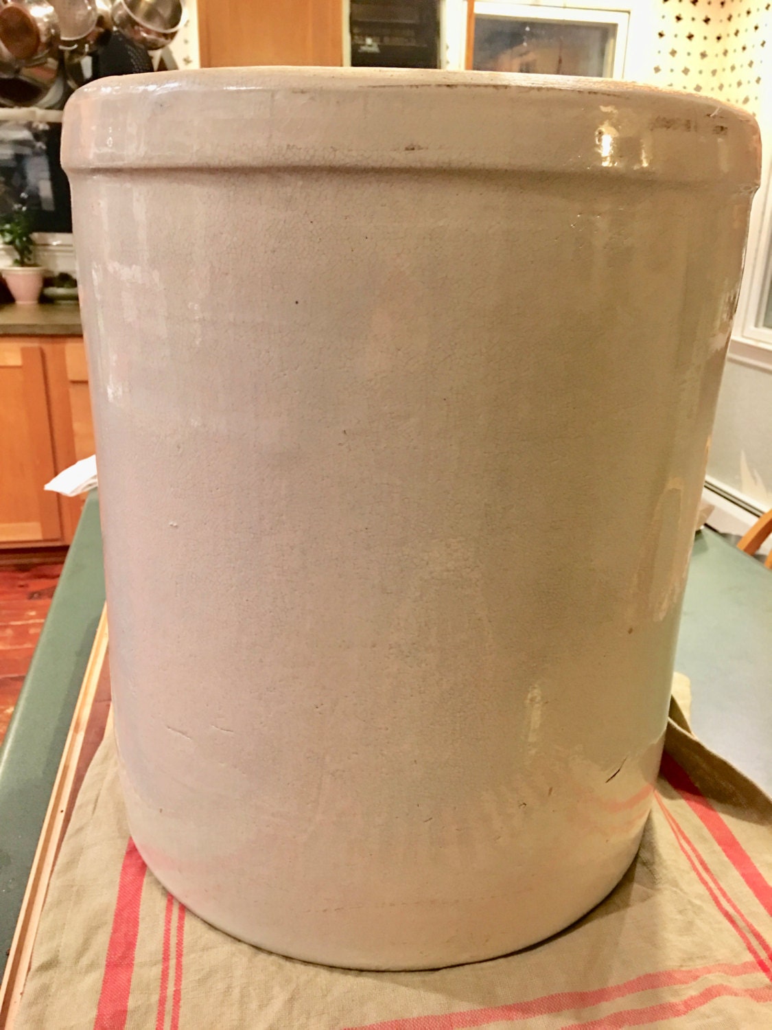 Antique Stoneware Pottery Crock 10 Gallon Size Salt Glazed ...
